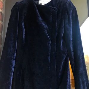 Vintage dark blue velvet jacket